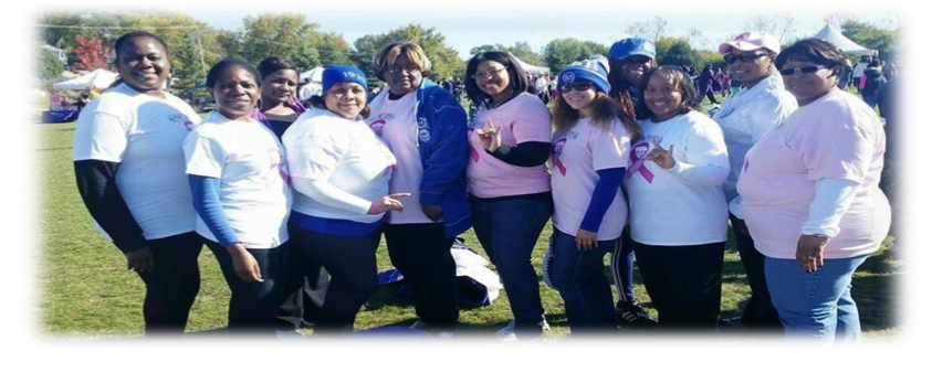 Zetas at the Breast Cancer Walk